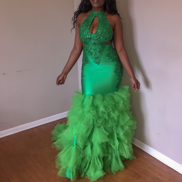 Green Prom dress size medium - Picture 1 of 2